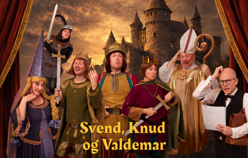 Forestillingen Svend, Knud og Valdemar på Stevnsscenen