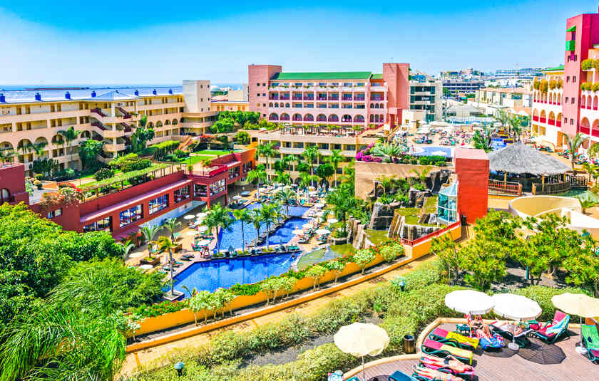 4-stjernede Hotel Best Jacaranda i Costa Adeje på Tenerife, som tilbyder seks forskellige pools.