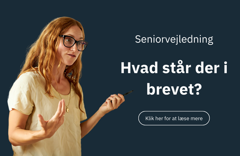 Ældre Sagens seniorvejledere kan vejlede dig om økonomi, henvendelser fra kommunen og meget mere. 