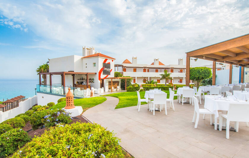 udsigt over det eksklusive Esencia de Fuerteventura by Princess hotel, som er et hotel-i-hotellet koncept beliggende i Jandía, Spanien.