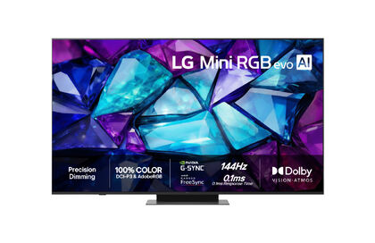 Et Philips Ambilight 4K QLED-TV med indbygget Ambilight-baggrundslys og Quantum Dot-teknologi.