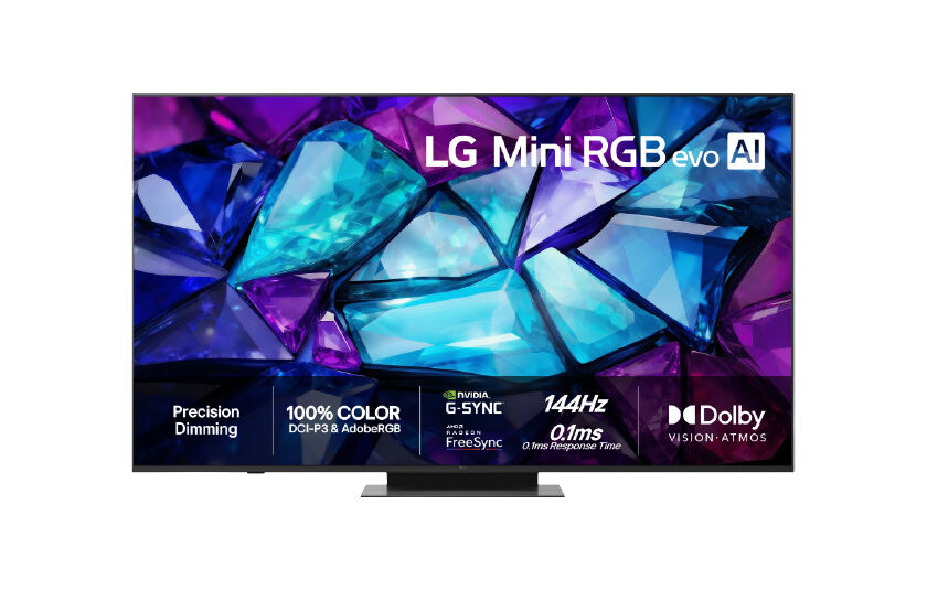 Et Philips Ambilight 4K QLED-TV med indbygget Ambilight-baggrundslys og Quantum Dot-teknologi.