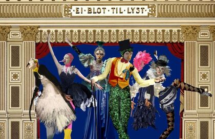Teaterplakat fra forestillingen Frede Stærs Drømmeteater på Det Kongelige Teater