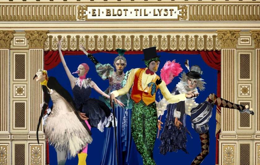 Teaterplakat fra forestillingen Frede Stærs Drømmeteater på Det Kongelige Teater