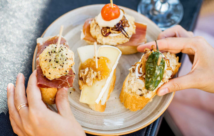 Tapas tallerken i Costa del Sol