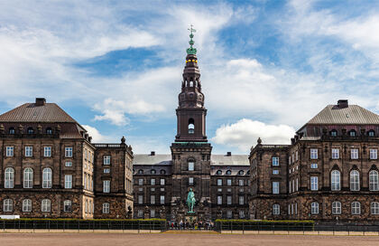 Fasadebillede af Christiansborg Slot i København