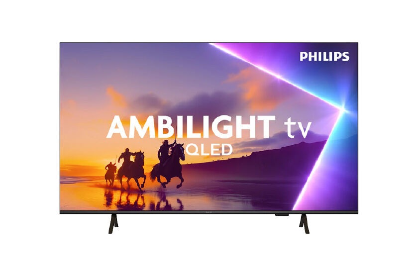 Philips Ambilight 4K QLED-TV med indbygget Ambilight-baggrundslys og Quantum Dot-teknologi.