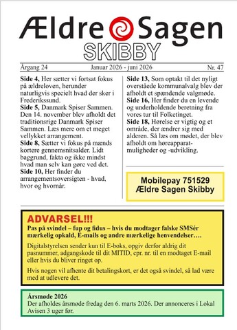 Læs lokalbladet for Ældre Sagen lokalafdeling Skibby