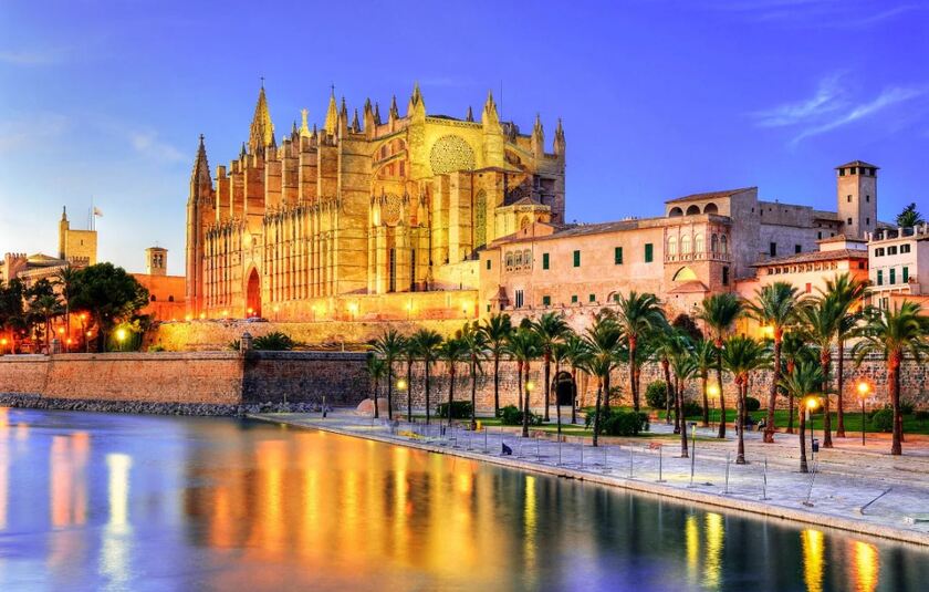 katedral La Seu (Palma Katedral) i Palma de Mallorca, Spanien