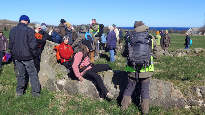 Fra Glad Motions vandretur 7. april 2026 til Gyldensåen. Turen startede i Bølshavn Havn. Foto: Benedikte Ogareck Hansen, Ældre Sagen Bornholm