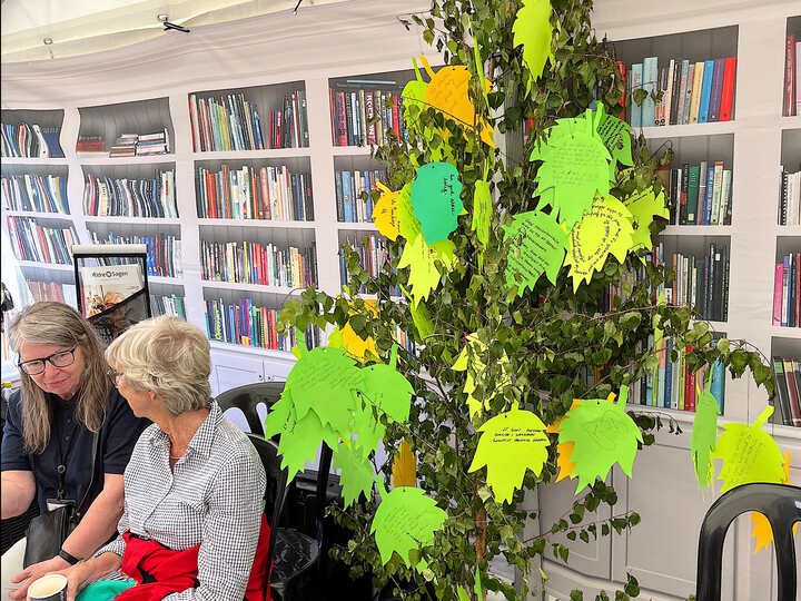 Ældre Sagen Bornholm satte et smukt "drømmetræ" op i Ældre Sagens telt på Folkemødet 2022.