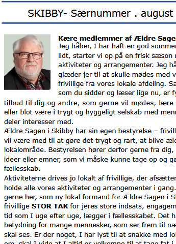 Læs lokalbladet for Ældre Sagen lokalafdeling Skibby